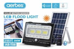 Aerbes Solarni LED reflektor sa senzorom pokreta i daljinskim upravljačem 200 W