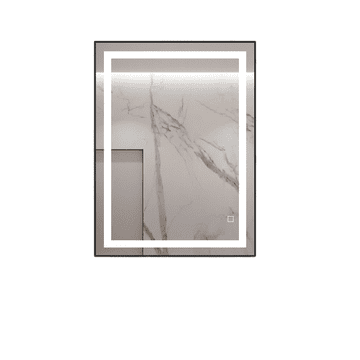 S6 Steklarstvo Šest LED ogledalo S66E sa crnim okvirom, 60x80 / 80x60cm