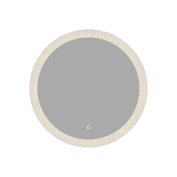 S6 Steklarstvo Šest LED ogledalo S616A, fi70cm, akrilni rub -zlatne niti