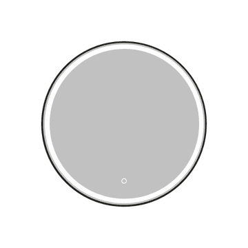 S6 Steklarstvo Šest LED ogledalo S614B, sa crnim okvirom, fi 70cm