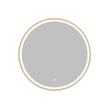 S6 Steklarstvo Šest LED ogledalo S614A, sa zlatnim okvirom, fi 70cm