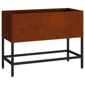 Vidaxl Povišeni Vrtni Planter Rđa 60 x 26 x 45 cm