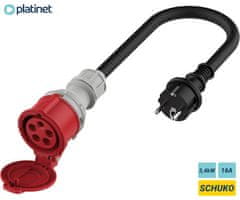 Platinet A11C35S prijenosni adapter za punjenje/napajanje električnih vozila, 3,6 kW, 16 A, 3-fazni, crni