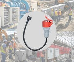 Platinet A11C35S prijenosni adapter za punjenje/napajanje električnih vozila, 3,6 kW, 16 A, 3-fazni, crni