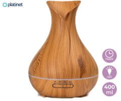 Platinet PADYM010LW ovlaživač zraka i raspršivač eteričnog ulja, LED rasvjeta, svijetla imitacija drva