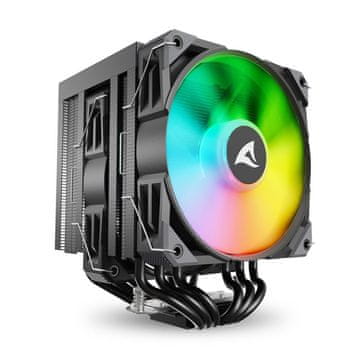 Sharkoon CPU A60 RGB BLACK AIR COOLER 2x120mm PWM 260W hladnjak za procesor