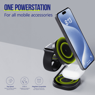 Elegantna 3-u-1 stanica za punjenje Apple uređaja