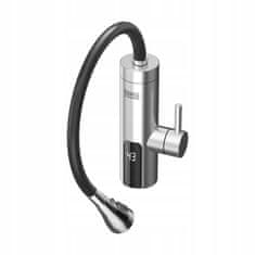 Teesa Električni protočni bojler za kuhinju od nehrđajućeg čelika s LCD zaslonom, 3000 W, s fleksibilnim izljevom