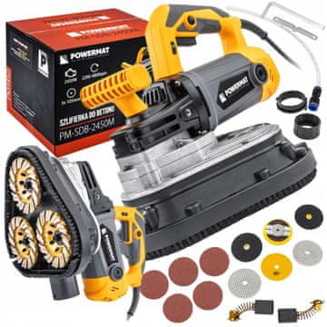 Powermat Rotacijska mlinica za beton i kamen od 2450 W, 3x105 mm