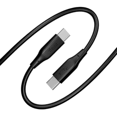Allity ALLITY AUC-02 podatkovni kabel USB-C na USB-C, 60W, 1m, silikonski, crni