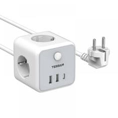 Tessan 301C stolna produžna utičnica, 3x utičnica, 2x USB-A, 1x USB-C (TS-301-C)