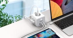 Tessan 301C stolna produžna utičnica, 3x utičnica, 2x USB-A, 1x USB-C (TS-301-C)