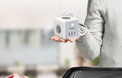 Tessan 301C stolna produžna utičnica, 3x utičnica, 2x USB-A, 1x USB-C (TS-301-C)