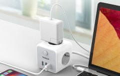 Tessan 301C stolna produžna utičnica, 3x utičnica, 2x USB-A, 1x USB-C (TS-301-C)