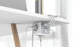 Tessan 301C stolna produžna utičnica, 3x utičnica, 2x USB-A, 1x USB-C (TS-301-C)