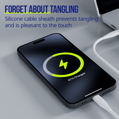 Allity ALLITY AUC-02 podatkovni kabel USB-C na USB-C, 60W, 1m, silikonski, bijeli