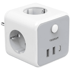 Tessan 301DE-C produžni kabel, 3x utičnica, 2x USB-A, 1x USB-C (TS-301-DE-C)