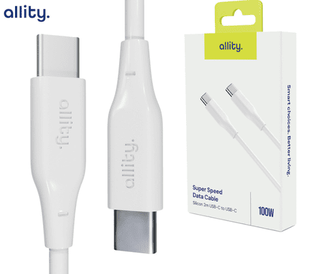ALLITY AUC-02 bijeli silikonski USB-C kabel 2m