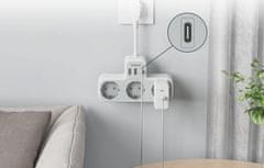 Tessan 323X-C stolna produžna utičnica, 3x utičnica, 2x USB-A, 1x USB-C, kabel od 15 cm (TS-323X-C)