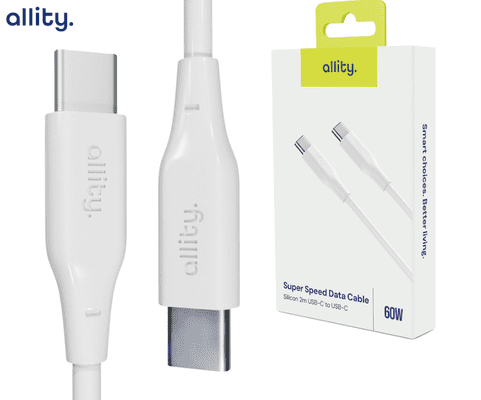 ALLITY AUC-02 bijeli silikonski USB-C kabel 2m