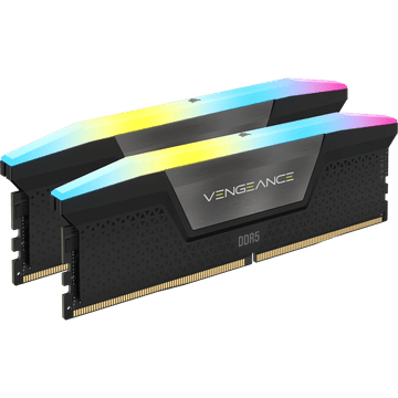 Corsair Vengeance memorija, DDR5, 32GB (2x16GB), 6000MHz, CL38, XMP 3.0, UDIMM, RGB, crna (CMH32GX5M2B6000C38)