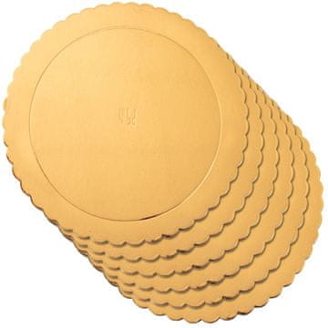 Orion Podloga za tort i kolač, zlatna okrugla 30 cm 6 kom.