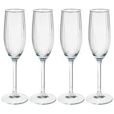 Excellent Houseware Čaše za šampanjac staklene 210 ml, 4 komada