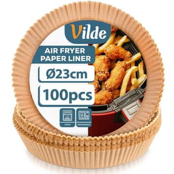 Vilde Okrugli papirnati umetak za fritezu na vrući zrak 23 cm 100 kom.