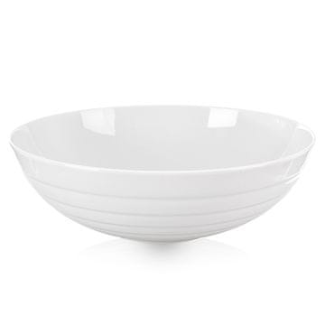 Artemis Velika bijela porculanska zdjela za salate, jela, voće, salate, 2,5 l
