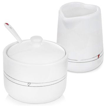 Orion Keramička posuda za šećer i mliječnik SERCE 300 ml / 120 ml, 2 kom.