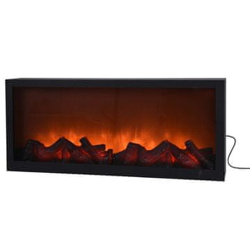 Vilde Električni kamin LED metal crni 57x25 cm