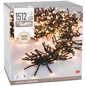 Artemis Božićne lampice za unutarnju i vanjsku upotrebu, toplo bijela 1512 LED 11m