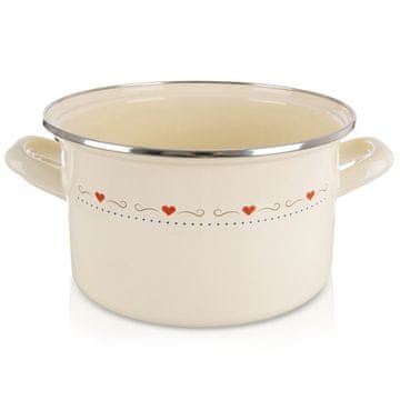 Orion Emajlirani lonac krem boje TONCA 22 cm, 4 l