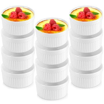 Vilde Keramičke zdjele za pečenje bijele 260 ml 12 kom.
