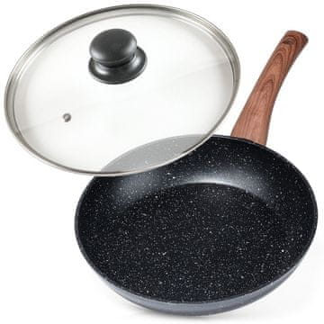 Vilde Granitna tava sa staklenim poklopcem BLACK&WOOD 24 cm
