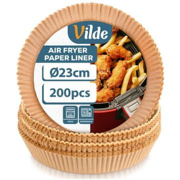 Vilde Okrugli papirnati umetak za fritezu na vrući zrak 23 cm 200 kom.