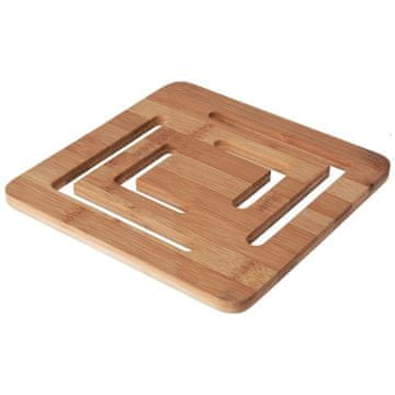 Excellent Houseware Stalak za posude od bambusa 20x20 cm