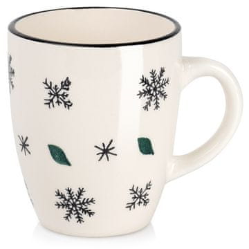 HIT Keramička šalica s pahuljicama snijega 350 ml