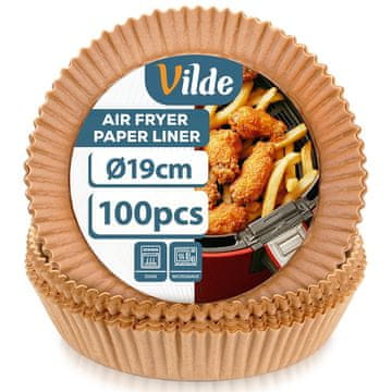 Vilde Okrugli papirnati umetak za fritezu na vrući zrak 19 cm 100 kom.