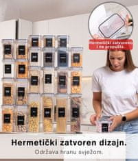 Deco Haus Posude za pohranu Deco haus – višekratne kuhinjske posude za pohranu hrane s hermetičkim poklopcima – prikladne za mikrovalnu pećnicu, perilicu posuđa i zamrzivač – komplet od 24 posude – crna boja