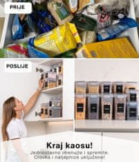 Deco Haus Posude za pohranu Deco haus – višekratne kuhinjske posude za pohranu hrane s hermetičkim poklopcima – prikladne za mikrovalnu pećnicu, perilicu posuđa i zamrzivač – komplet od 24 posude – crna boja