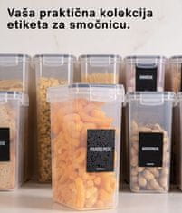 Deco Haus Posude za pohranu Deco Haus – višekratne kuhinjske posude za pohranu hrane s hermetičkim poklopcima – prikladne za mikrovalnu pećnicu, perilicu posuđa i zamrzivač – komplet od 16 posuda – crna boja
