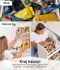 Deco Haus Komplet od 4 čaše za višekratnu upotrebu s bambusovim poklopcem Deco Haus – hermetičke, prikladne za perilicu posuđa i mikrovalnu pećnicu – za kekse, tjesteninu, suhe namirnice, pahuljice, kavu