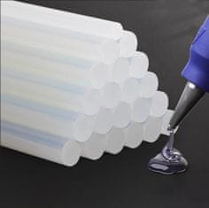 Nikcorp Patrone za vruće ljepilo 7 mm, 30 komada, prozirne, štapići za pištolj duljine 14 cm, za DIY projekte i popravke, SGS certifikat kvalitete