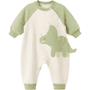 Nikcorp Pamučni kombinezon za bebe s dugim rukavima, motiv dinosaur, zelena boja, 100% prirodni pamuk, kopčanje gumbima, 12-18 mjeseci