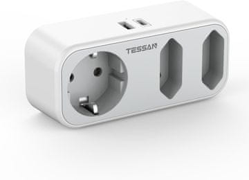 Tessan 324C produžni kabel, 1x Schuko + 2x Euro utičnice, 1x USB-A, 1x USB-C (TS-324-C)