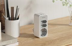 Tessan 330C razdjelnik, 1x Schuko + 2x Euro utičnice, 1x USB-A, 1x USB-C (TS-330-C)