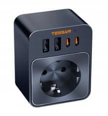 Tessan FW01DE00 razdjelnik, 1x utičnica, 2x USB-A, 2x USB-C, 30 W (TS-FW01DE00)