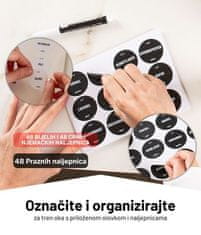 Deco Haus Stalak za začine sa staklenkama za začine Deco Haus – Metalni stalak od 4 razine – Komplet organizatora za kuhinju, stalak za začine s 28 staklenke za začine, 144 naljepnica, četkom, lijevkom, kukom