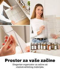 Deco Haus Ladica za stalak za začine [SA POSUDAMA ZA ZAČINE I NALJEPNICAMA] - Ladica za organizatore začina, Organizator za začine, Ladica za umetke za začine